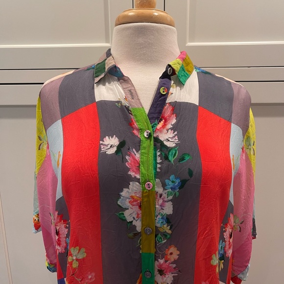 Johnny Was Block Lynn Shirt size XS - Picture 3 of 11